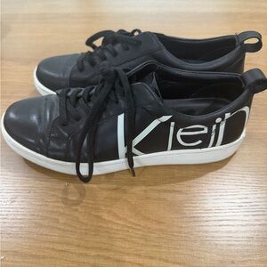 Black Leather Sneakers